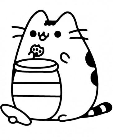 Free Pusheen coloring page - Topcoloringpages.net