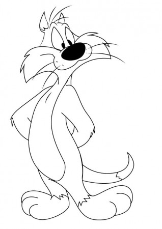 Sylvester the Cat Coloring Page - Free Printable Coloring Pages for Kids