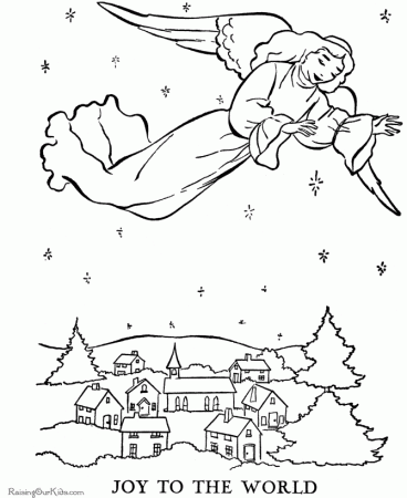 Angel coloring page - The Christmas Story