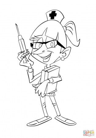 Nurse Holding Needle coloring page ...