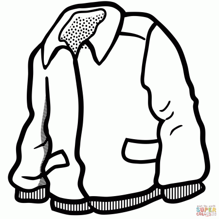 Jacket coloring page | Free Printable Coloring Pages
