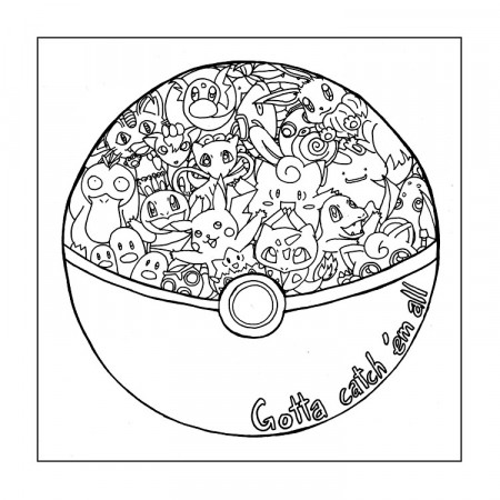 Pokemon GO Coloring Page Printable Pokeball - Get Coloring Pages