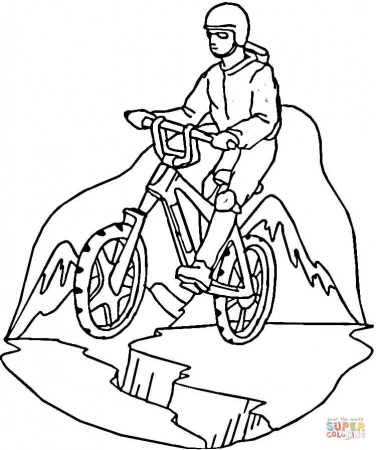 Riding Mountain Bike coloring page | Free Printable Coloring Pages
