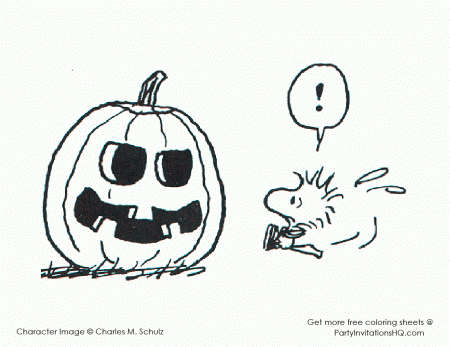 Snoopy Halloween - Coloring Pages for Kids and for Adults