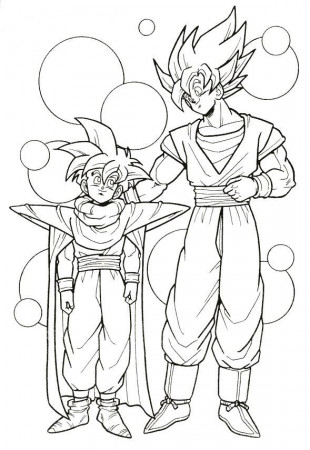 Dragon Ball Z Coloring Page - Coloring Pages for Kids and for Adults