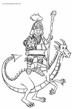Dragon color page - Coloring pages for kids - Fantasy & Medieval ...