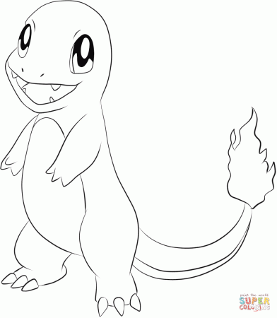 Charmander coloring page | Free Printable Coloring Pages