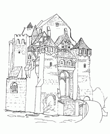 BlueBonkers - Medieval Castles and Churches Coloring Sheets - Old ...