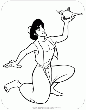 Disney's Aladdin Coloring Pages | Disneyclips.com