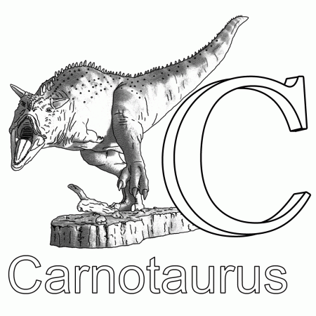 Carnotaurus Coloring Pages Sketch Coloring Page