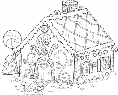 Gingerbread House Coloring Pages Elegant Best Coloring Pages Free ...
