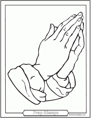4 Praying Hands Images ❤+❤ Hands Praying Coloring Pages