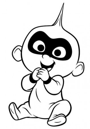 Cute Jack Jack the Incredibles Coloring Page for Kids | Disney drawings  sketches, Easy cartoon drawings, Disney character drawings
