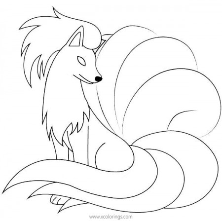 Ninetales Pokemon Coloring Pages - XColorings.com