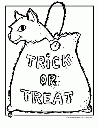 T is for Trick or Treat Coloring Page | Woo! Jr. Kids Activities