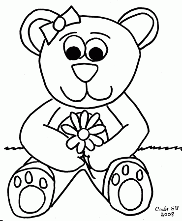 Bear In Spring Coloring Pages - Coloring Pages For All Ages