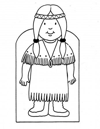 Indian Coloring Page - Coloring Page