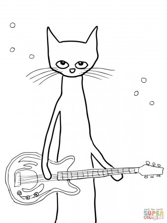 Pete the Cat coloring page | Free Printable Coloring Pages