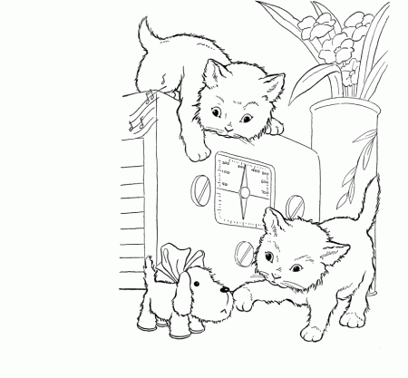 Animal ~ Printable Baby Kitty Coloring Pages ~ Coloring Tone