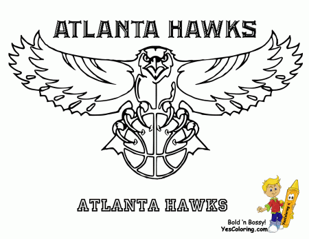 Atlanta Hawks NBA Coloring Page