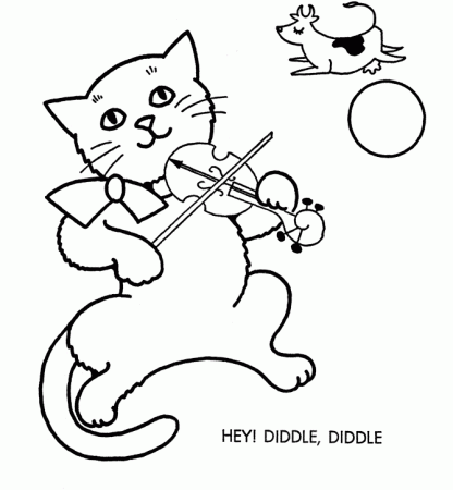 Hey Diddle Diddle Coloring Page - Coloring Pages for Kids and for ...