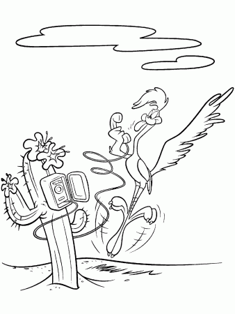 Road Runner Coloring page : LOONEY TUNES SPOT COLORING PAGES