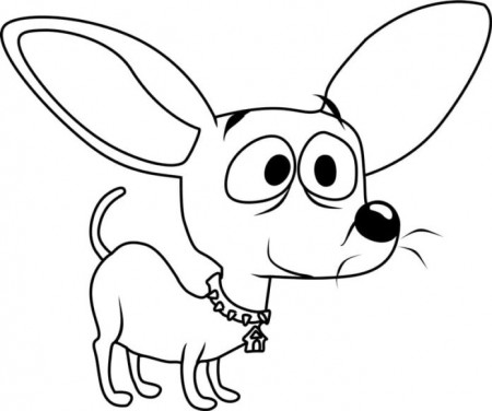 Chihuahua coloring book for kids from cartoon to print and online