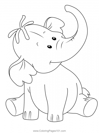 Heffalump Sitting Coloring Page for Kids - Free Pooh's Heffalump Movie  Printable Coloring Pages Online for Kids - ColoringPages101.com | Coloring  Pages for Kids