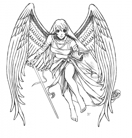 Drawings Angel (Characters) – Printable coloring pages