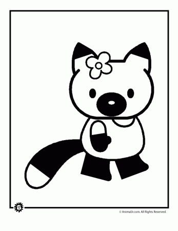 Cute Animal Coloring Page: Fox | Woo! Jr. Kids Activities