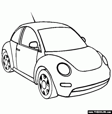 Volkswagen Beetle Coloring Page | Free Volkswagen Beetle Online ...