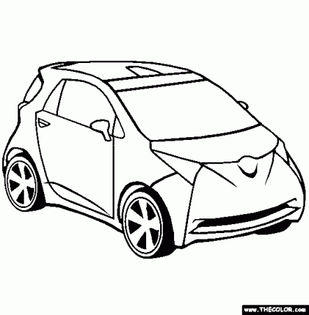 Toyota IQ Concept Car Coloring Page | Free Toyota