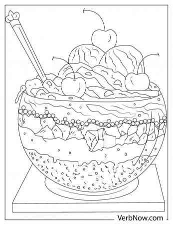 Free DESSERTS Coloring Pages & Book for Download (Printable PDF) - VerbNow