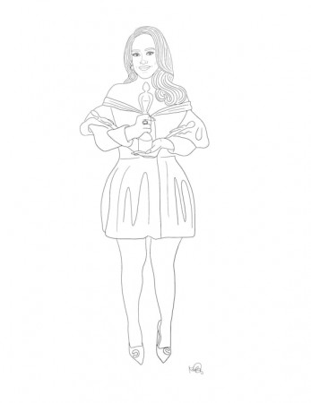 Adele Coloring Pages - Etsy Canada