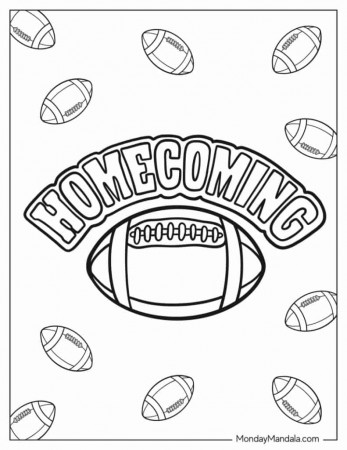 42 Football Coloring Pages (Free PDF Printables)