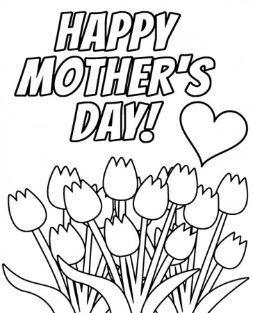 Mother's day coloring page flowers - Topcoloringpages.net