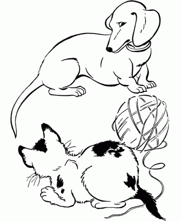 Dog Coloring Pages | Printable Dachshund dog coloring page sheet and kids  activity page | HonkingDonkey