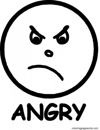 Angry Face Coloring Pages - Coloring Pages For Kids And Adults