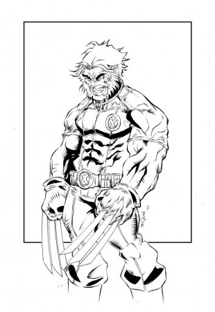 Logan-Wolverine Inks by devgear | Wolverine, Logan wolverine, Coloring pages