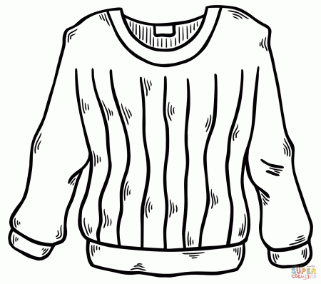 Sweater coloring page | Free Printable Coloring Pages
