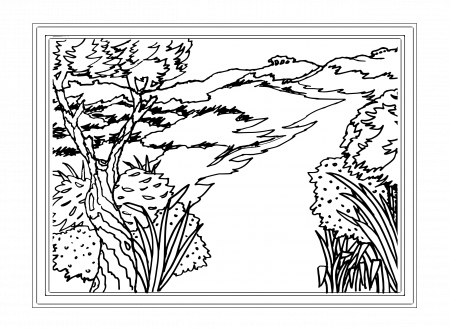 10 Pics of Detailed Landscape Coloring Pages - Free Adult ...