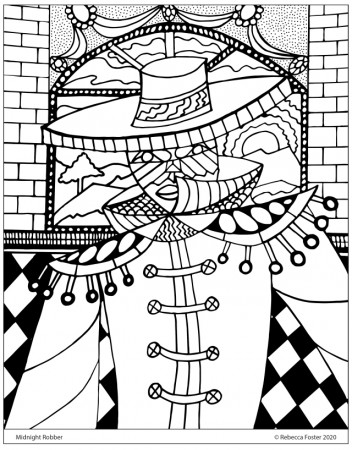 New Printable Coloring Page: Midnight Robber | Rebecca Foster