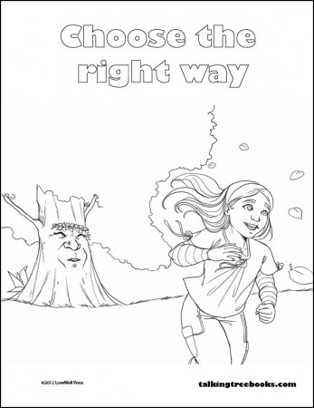 Coloring Page- Choose the Right Way