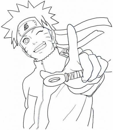 Happy Naruto Coloring Page - Free Printable Coloring Pages for Kids