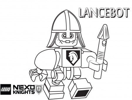 Lancebot Coloring Page, Printable Sheet - LEGO Nexo Knights