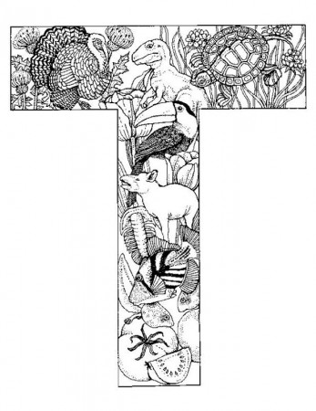 Adult Coloring Pages: Alphabet ...