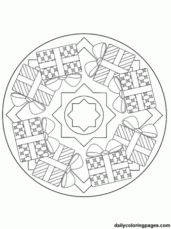 Christmas Mandala - Coloring Pages for Kids and for Adults