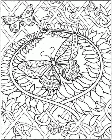 Difficult coloring page for adults