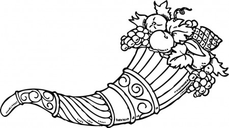 Empty Cornucopia Coloring Page | Free Coloring Pages on Masivy World