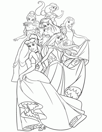 Coloring Pages Free Disney Princess - High Quality Coloring Pages
